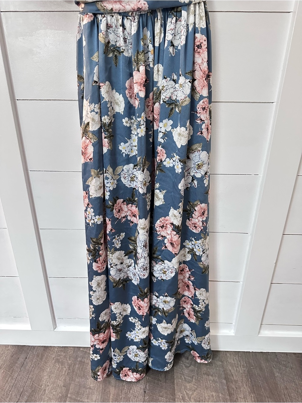 Baltic Born XXL Blue Floral Maxi Wrap Dress Boho Cottagecore Wedding Guest boho - Picture 9 of 14